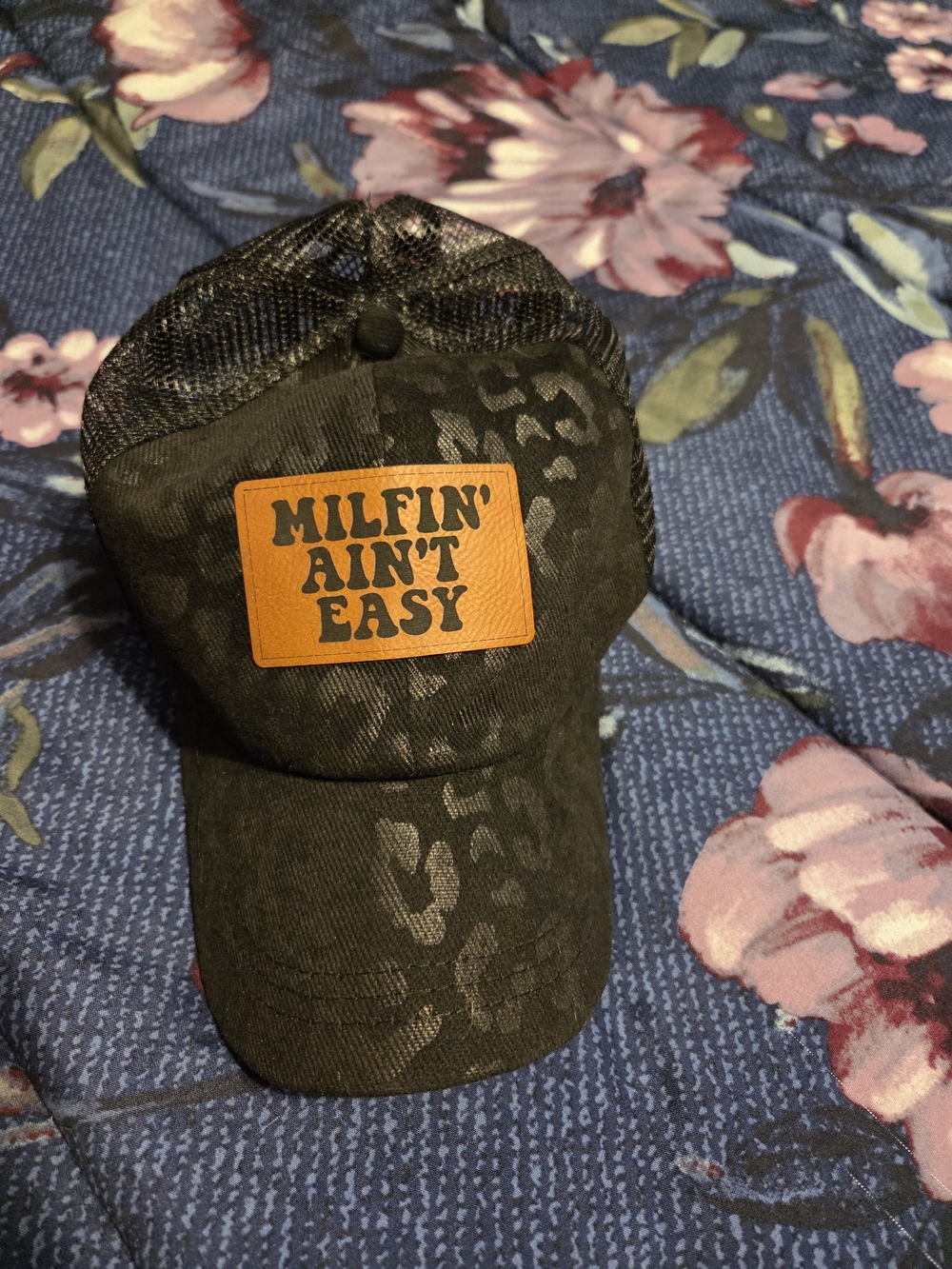 MILFIN' AIN'T EASY Black Trucker Hat - Casual Woman's Cap